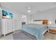 Main bedroom with king bed and private balcony view at 306 66Th St, Holmes Beach, FL 34217