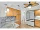 Kitchen boasts granite countertops and stainless steel appliances at 4430 Wynkoop Cir, Port Charlotte, FL 33948