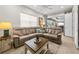Comfortable Gathering room with sectional sofa and access to patio at 7139 Tamworth Pkwy, Sarasota, FL 34241