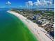 Aerial view of coastline, highlighting building location at 800 Benjamin Franklin Dr # 202, Sarasota, FL 34236