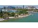 Aerial view of bayfront park, marina, and cityscape at 800 Benjamin Franklin Dr # 202, Sarasota, FL 34236