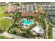 Aerial view of community amenities, including pools and tennis courts at 12785 Fontana Loop, Bradenton, FL 34211
