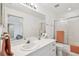 Bathroom with a large vanity mirror at 2906 Captains Ct, Palmetto, FL 34221