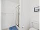 Small bathroom with shower and toilet at 2906 Captains Ct, Palmetto, FL 34221