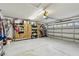 Garage with storage shelves and bicycle at 2906 Captains Ct, Palmetto, FL 34221