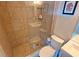 Shower stall with glass enclosure and tile surround at 3333 Ramblewood Ct, Sarasota, FL 34237