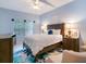 Guest bedroom with a comfy queen-size bed and ceiling fan at 4216 Central Sarasota Pkwy # 1326, Sarasota, FL 34238