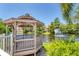 Lakeside gazebo with scenic pond views at 4216 Central Sarasota Pkwy # 1326, Sarasota, FL 34238