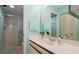 Clean bathroom with a vanity, mirror, and a separate shower at 4570 Pinebrook Cir # 303, Bradenton, FL 34209