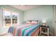 Comfortable bedroom with large window and wood flooring at 4570 Pinebrook Cir # 303, Bradenton, FL 34209
