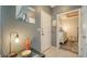 Inviting condo entryway with modern decor, neutral colors, and tile flooring for a stylish welcome at 4802 51St W St # 1118, Bradenton, FL 34210