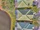Aerial perspective of community layout and lake view at 4914 Lakescene Pl, Sarasota, FL 34243