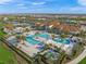 Aerial view of resort-style pool and community amenities at 4947 Surfside Cir, Bradenton, FL 34211