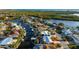 Expansive aerial view of a waterfront community with canals and stunning views of the surrounding area at 5207 Bimini Dr, Bradenton, FL 34210