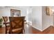 Dining room includes a dark wood table and chairs with a view of the kitchen at 5207 Bimini Dr, Bradenton, FL 34210