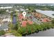 Aerial view showcasing the community's location near a canal at 5400 34Th W St # D12, Bradenton, FL 34210