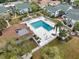 Aerial view of community pool and surrounding buildings at 5400 34Th W St # D12, Bradenton, FL 34210