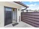 Private patio with sliding door access from the kitchen area at 5400 34Th W St # D12, Bradenton, FL 34210