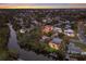 High-angle view of property, highlighting its waterfront location at 543 Hillcrest Dr, Bradenton, FL 34209