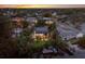 Aerial view showing house and private dock in quiet waterfront community at 543 Hillcrest Dr, Bradenton, FL 34209