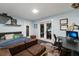 Bedroom with private access to a deck and a workspace at 543 Hillcrest Dr, Bradenton, FL 34209