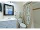 Clean bathroom with white vanity and shower at 6033 34Th W St # 120, Bradenton, FL 34210