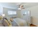 Bedroom with queen bed and built in dresser at 6033 34Th W St # 120, Bradenton, FL 34210