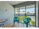 Relaxing screened patio overlooking the community pool at 6033 34Th W St # 120, Bradenton, FL 34210