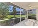 The screened patio provides a view of the home's manicured backyard at 6750 Fairway Gardens Dr # 6750, Bradenton, FL 34203
