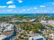 Aerial view of a coastal town with shops and beach at 72 N School Ave, Sarasota, FL 34237