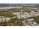 Aerial view of a residential neighborhood with a tranquil waterway at 7728 Rio Bella Pl, Bradenton, FL 34201