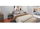 Main bedroom with plush bedding and sliding doors to the pool at 8818 29Th E St, Parrish, FL 34219