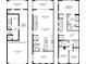 Two-story floor plan with 3 bedrooms, 2 car garage, and covered lanai at 9985 Key Haven Rd, Seminole, FL 33777