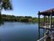 Scenic view of the lake and gazebo at 1318 56Th W St # 1318, Bradenton, FL 34209