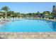 Community swimming pool with lounge chairs and umbrellas at 1318 56Th W St # 1318, Bradenton, FL 34209