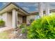 Front entrance with a double door and a bench at 15409 Waterline Rd, Bradenton, FL 34212