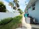 Landscaped backyard with a privacy fence at 18652 Ohara Dr, Port Charlotte, FL 33948