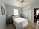 Bedroom with double bed and built in mirrored wardrobes at 18652 Ohara Dr, Port Charlotte, FL 33948