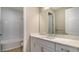 Bathroom with a single vanity and a shower/tub combo at 209 Brindisi Cir, Nokomis, FL 34275