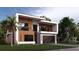 Contemporary two-story house featuring wood siding and clean lines at 2135 Hibiscus St, Sarasota, FL 34239