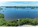 Waterfront view with private dock and lush greenery at 360 Pine Run Dr, Osprey, FL 34229