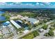 Aerial view of waterfront community and marina at 360 Pine Run Dr, Osprey, FL 34229