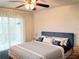 Bright bedroom with a king-size bed and sliding glass doors at 3756 Lake Bayshore # 509, Bradenton, FL 34205