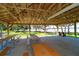 Relaxing waterfront pavilion with picnic tables, perfect for outdoor gatherings at 4424 Mount Vernon Dr, Bradenton, FL 34210