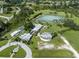 Aerial view of community center and spring-fed pool at 4590 Oakley Rd, North Port, FL 34288