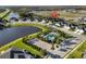 Aerial view of the community, showing home location and amenities at 4649 Willow Bend Ave, Parrish, FL 34219