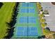 Aerial view of four well-maintained pickleball courts at 4649 Willow Bend Ave, Parrish, FL 34219