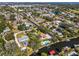 Aerial view of canal-front property with multiple homes visible at 504 68Th Avenue W Dr, Bradenton, FL 34207