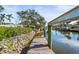 Private wooden dock with canal access at 504 68Th Avenue W Dr, Bradenton, FL 34207