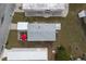 Aerial view showcasing the property and its surrounding neighborhood at 5539 Holiday Park Blvd, North Port, FL 34287